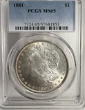 1881 Morgan Silver Dollar, MS65 PCGS. (13044)