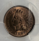 1889 Indian Head Cent, MS64RB PCGS. (13062)