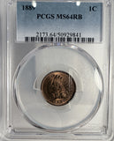 1889 Indian Head Cent, MS64RB PCGS. (13062)