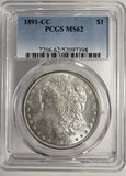 1891-CC Morgan Silver Dollar, MS62 PCGS (13070)