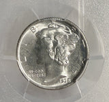 1938-S Mercury Head Dime, MS65FB, PCGS (13076). Great Eye Appeal