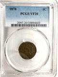 1870 Indian Head Cent, VF20 PCGS, (13100)