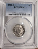 1936-S  Buffalo Nickel, MS65 PCGS, (13136)