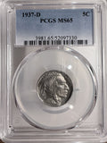 1937-D  Buffalo Nickel, MS65 PCGS, (13138)