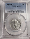1920-S Standing Liberty Quarter, AU55 PCGS (13144)