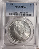 1879 Morgan Silver Dollar, MS64 PCGS (13160)