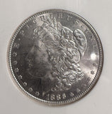 1886-S Morgan Silver Dollar, MS64 NGC. (13176)