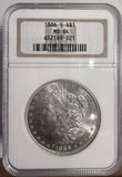 1886-S Morgan Silver Dollar, MS64 NGC. (13176)