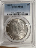 1888-S Morgan Silver Dollar, MS62 PCGS. (13184)