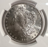 1889-S Morgan Silver Dollar, MS65 NGC. (13190)