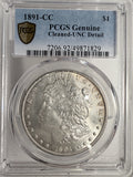 1891-CC Morgan Silver Dollar, Unc Details, PCGS. (13198)
