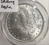 1891-CC Morgan Silver Dollar, MS63 PCGS. "Spitting Eagle" (13202)