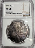 1902-S Morgan Silver Dollar, MS64 NGC (13212)