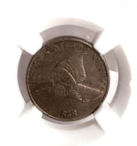 1858 Large Letter, Flying Eagle Cent, AU55 NGC, (13232)