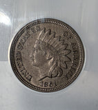 1861 CN Indian Head Cent, AU58 ANACS, (13236)