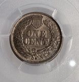 1863 CN Indian Head Cent, AU58 PCGS, (13238)