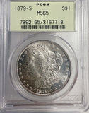 1879-S Morgan Silver Dollar, MS65 PCGS (13302)