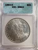 1883-O Morgan Silver Dollar, MS64 ICG (13316)