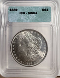 1889 Morgan Silver Dollar, MS64 ICG (13328)