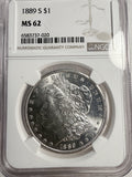 1889-S Morgan Silver Dollar, MS62 NGC (13330)
