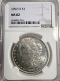 1892-O Morgan Silver Dollar, MS62 NGC (13336)
