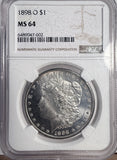 1898-O Morgan Silver Dollar, MS64 NGC (13340)