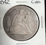 1842 Seated Liberty Dollar, Circulated, (13467)