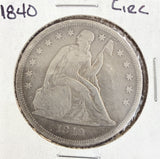 1840 Seated Liberty Dollar, Circulated, (13473)