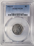 1921-S Buffalo Nickel, VG10 PCGS (13520)