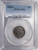 1924-S Buffalo Nickel, VF20 PCGS (13522)