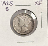1925-S Mercury Head Dime, XF. (13645)