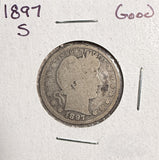 1897-S Barber Quarter, Circ. (13677)