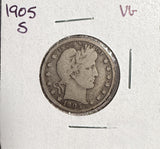 1905-S Barber Quarter, Circ. (13685)