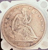 1860-O Seated Liberty Half Dollar, Circ. (13720)