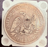 1860-O Seated Liberty Half Dollar, Circ. (13720)