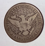 1912-D Barber Half Dollar, Circulated. (13745)