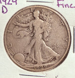 1929-D Walking Liberty Half Dollar, Circulated. (13769)