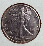 1929-S Walking Liberty Half Dollar, AU Details. (13771). Lightly Cleaned.