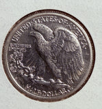 1929-S Walking Liberty Half Dollar, AU Details. (13771). Lightly Cleaned.