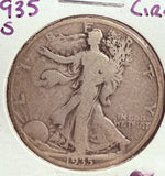 1935-S Walking Liberty Half Dollar, Circulated. (13787)