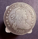 1799 Draped Bust Silver Dollar, Fine. (13798)