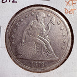 1872 Seated Liberty Silver Dollar, XF Det, (13806)