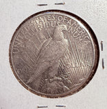 1924-S Peace Silver Dollar, AU. (13850)