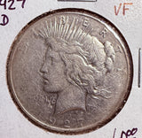 1927-D Peace Silver Dollar, Circ. (13856)
