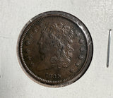 1835 Half Cent, CH AU, (13867)