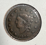 1825 Large Cent, XF, (13877)