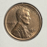 1931-S Lincoln Wheat Cent, MS60+Red. (13933)