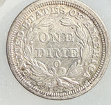 1854-O Seated Liberty Dime, AU, (13953)