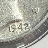 1942/41-D Mercury Head Dime, AU+Details. (13961) Lightly Cleaned. Great Eye Appeal.