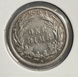 1895-S Barber Dime, VF/XF. (13970)
